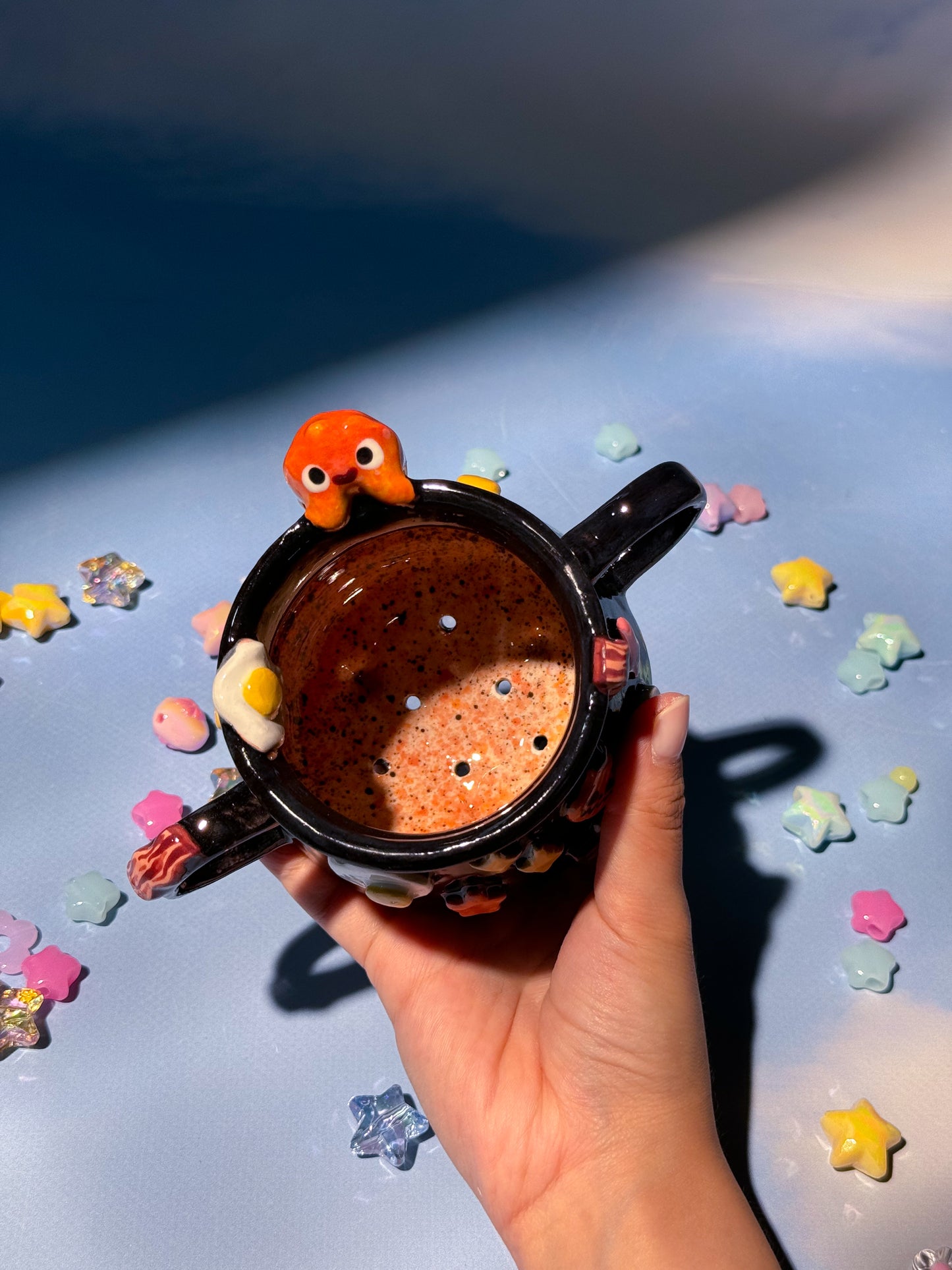 Calcifer’s Cauldron PLANTER (with drainage holes) 2