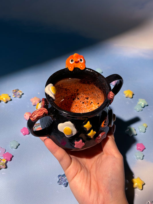 Calcifer’s Cauldron PLANTER (with drainage holes) 1