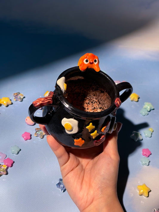 Calcifer’s Cauldron PLANTER (with drainage holes) 3