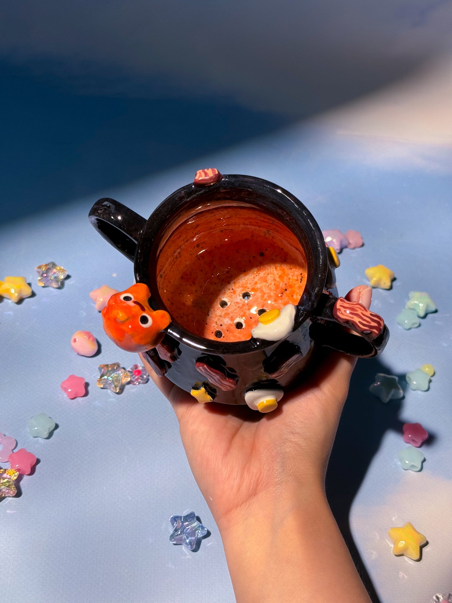 Calcifer’s Cauldron PLANTER (with drainage holes) 1