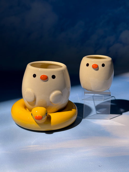Duck floatie mug set 1 (Freebie: Mini duckie mug)