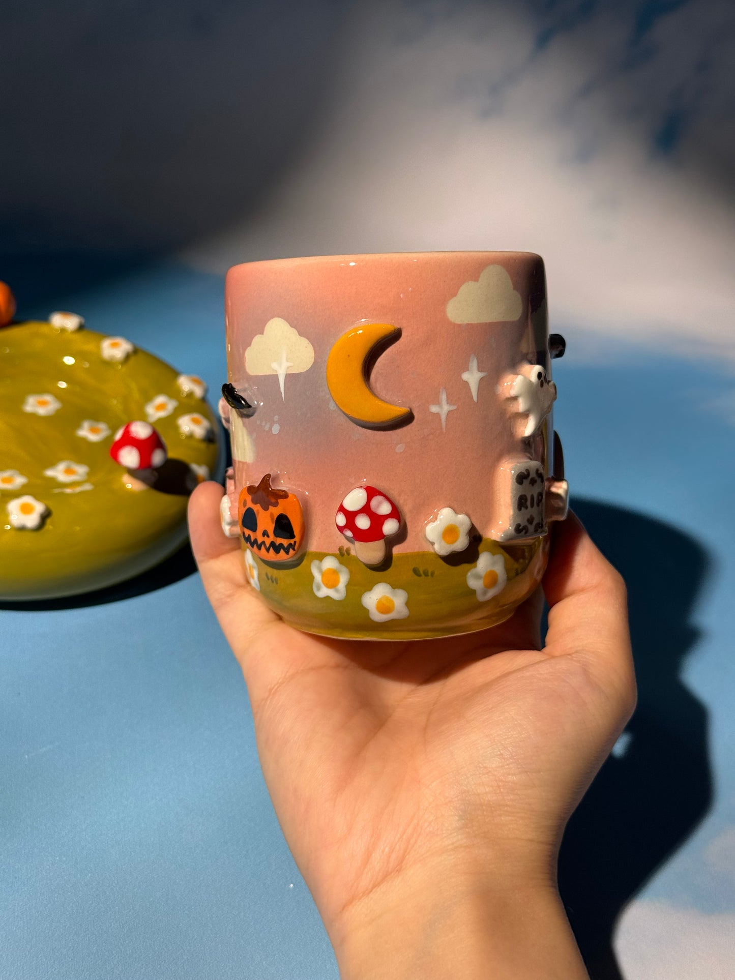 GHOSTY MUG SAUCER SET 3