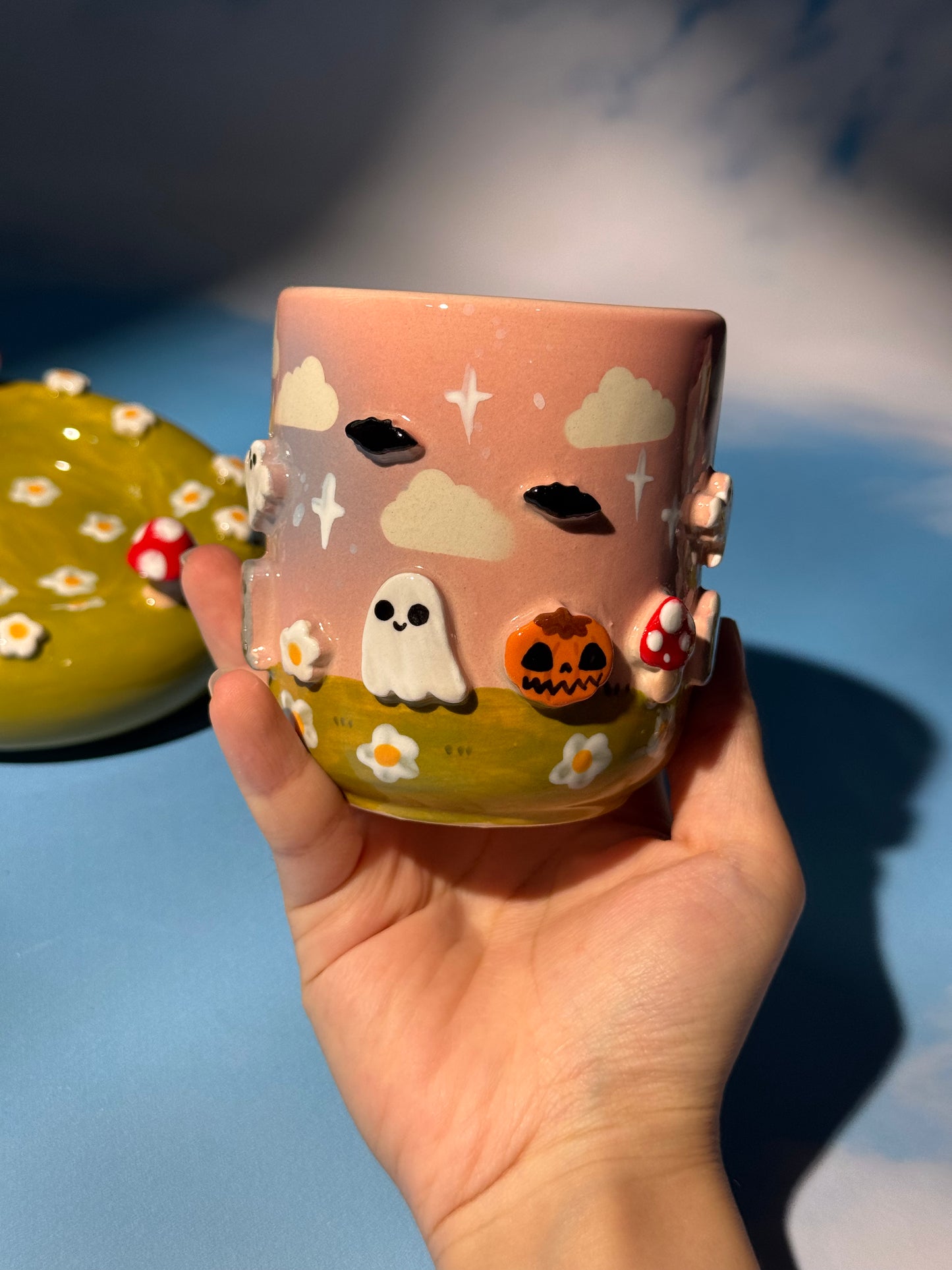 GHOSTY MUG SAUCER SET 3