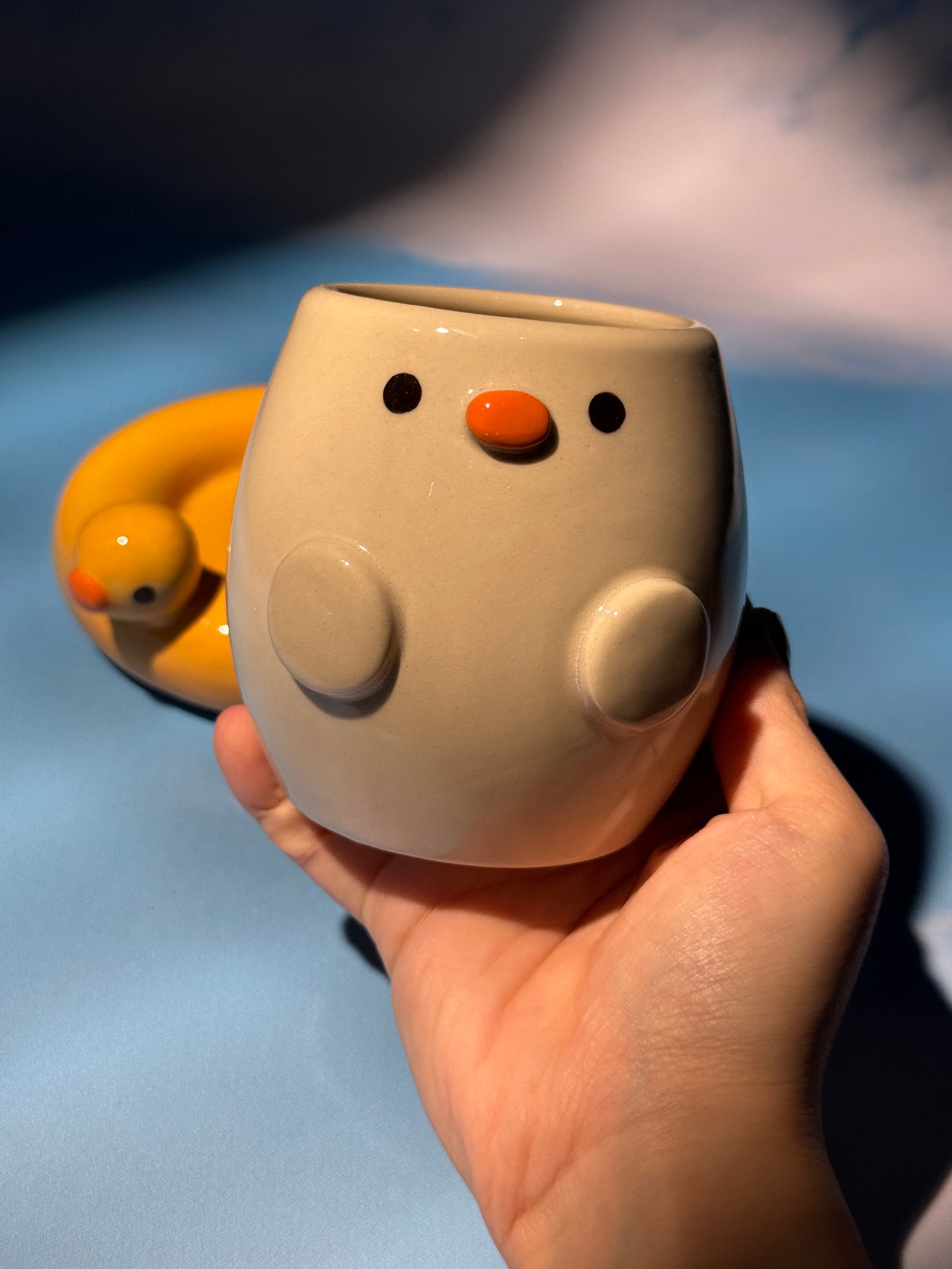 Duck floatie mug set 1 (Freebie: Mini duckie mug keychain!)