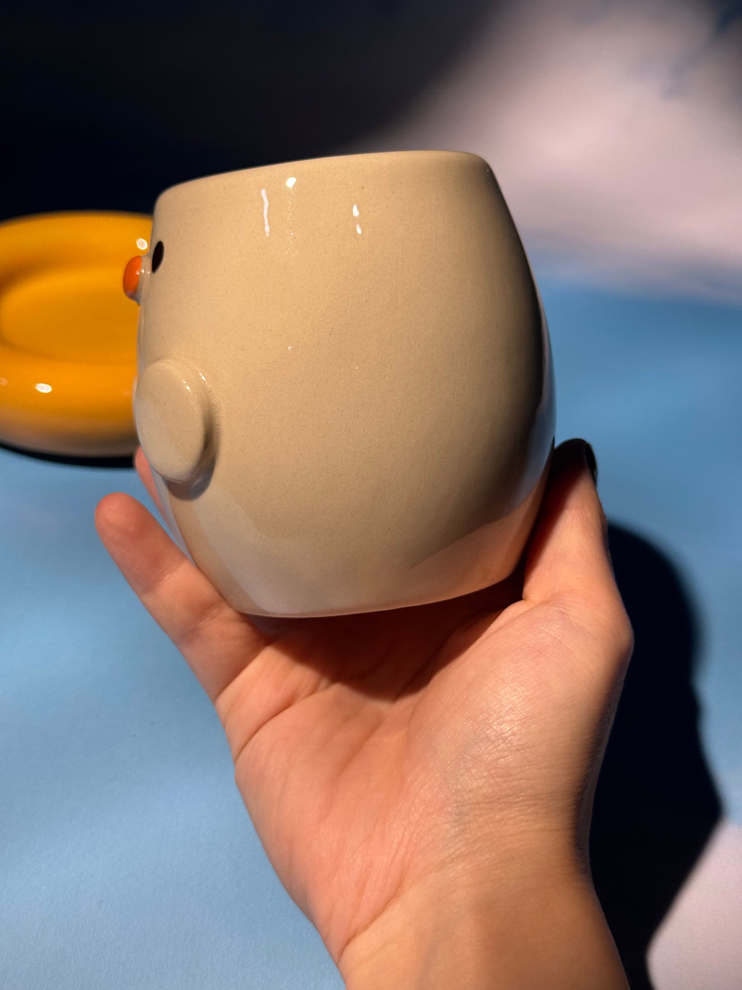Duck floatie mug set 2 (Freebie: Mini duckie mug keychain!)