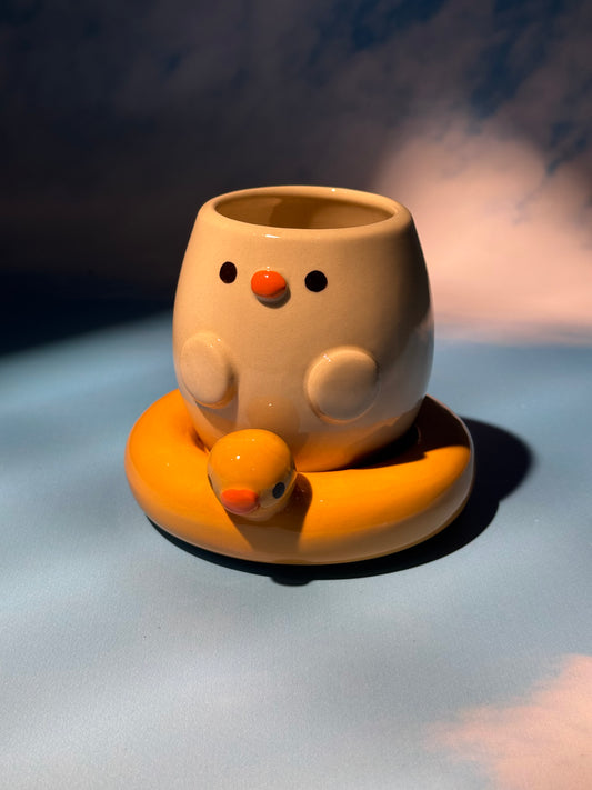 Duck floatie mug set 3 (Freebie: Mini duckie mug keychain!)