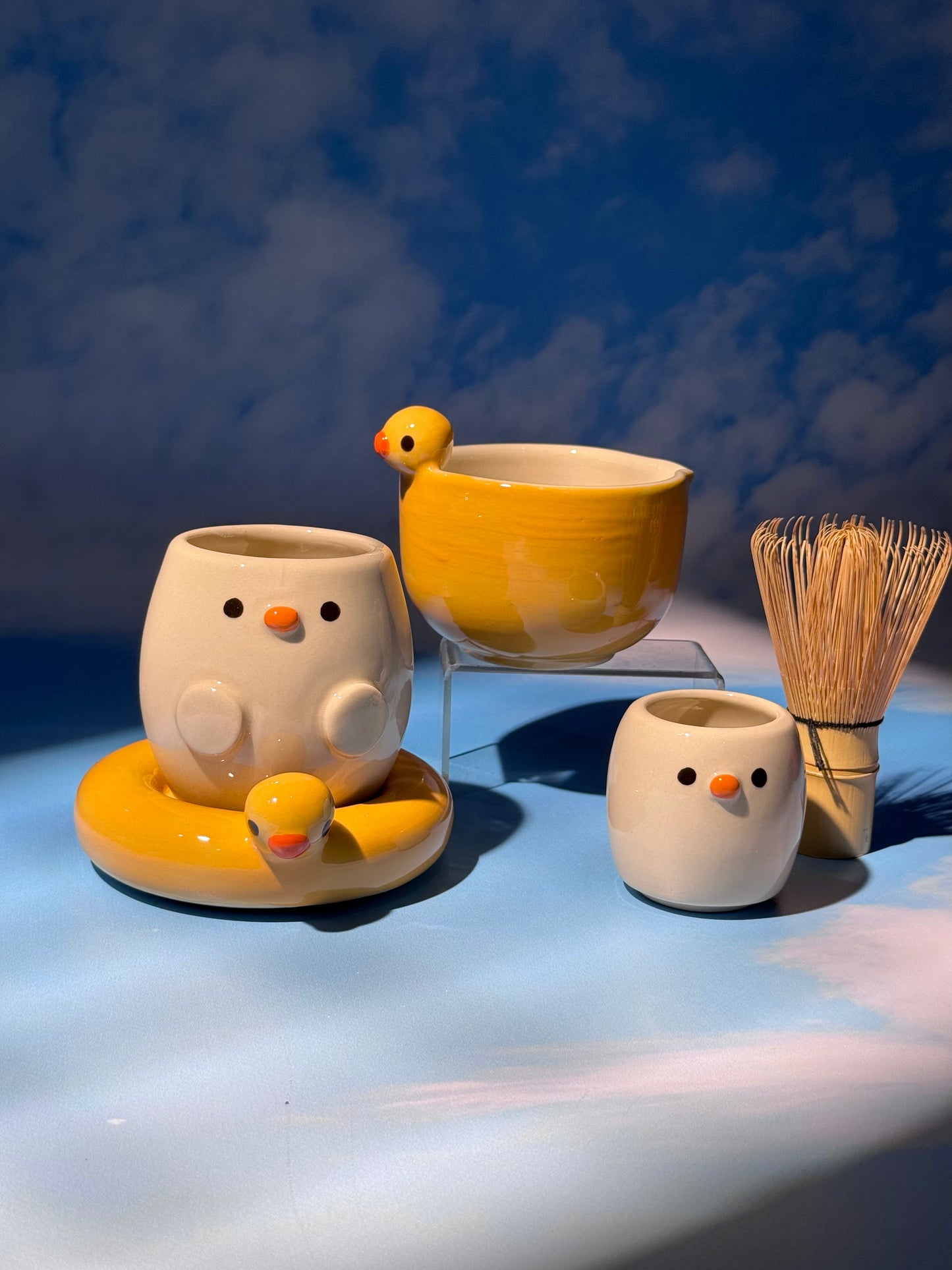 DUCKY BOWL + MUG SET 1 (FREE: ducky mini shot glass)