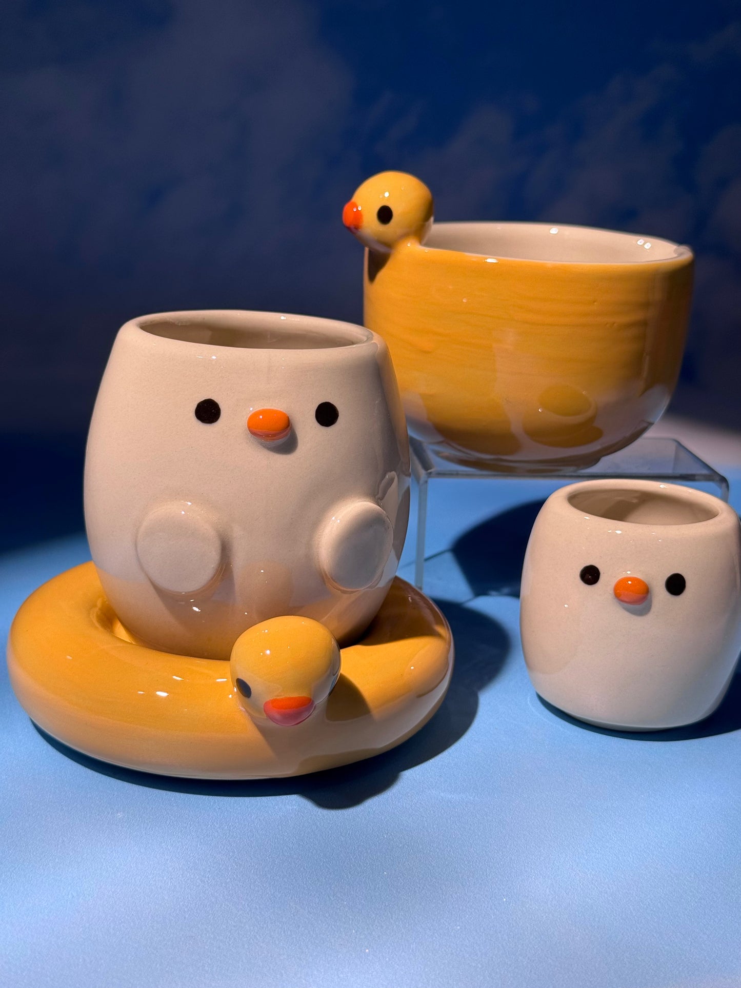 DUCKY BOWL + MUG SET 1 (FREE: ducky mini shot glass)