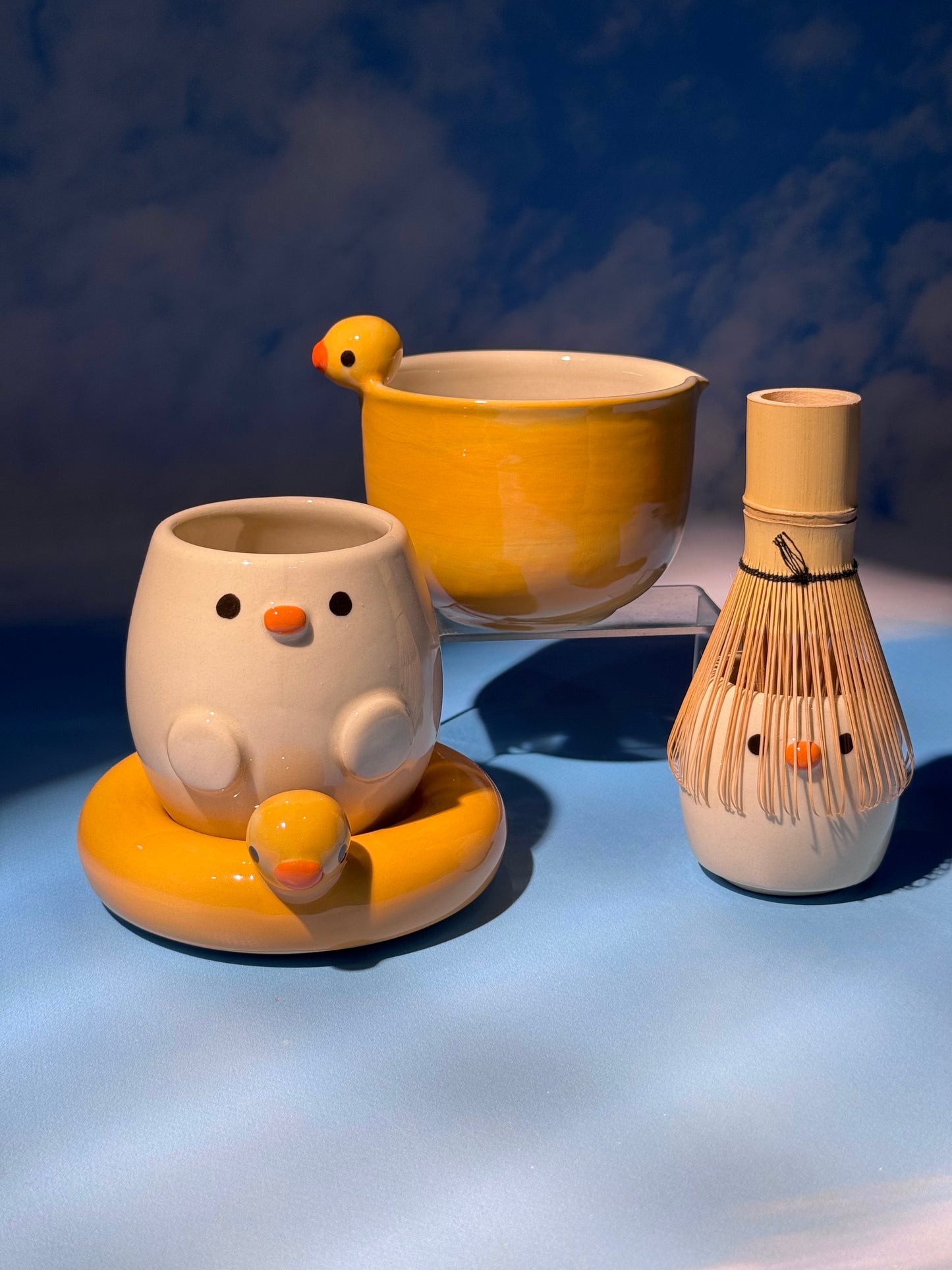 DUCKY BOWL + MUG SET 2 (FREE: ducky mini shot glass)
