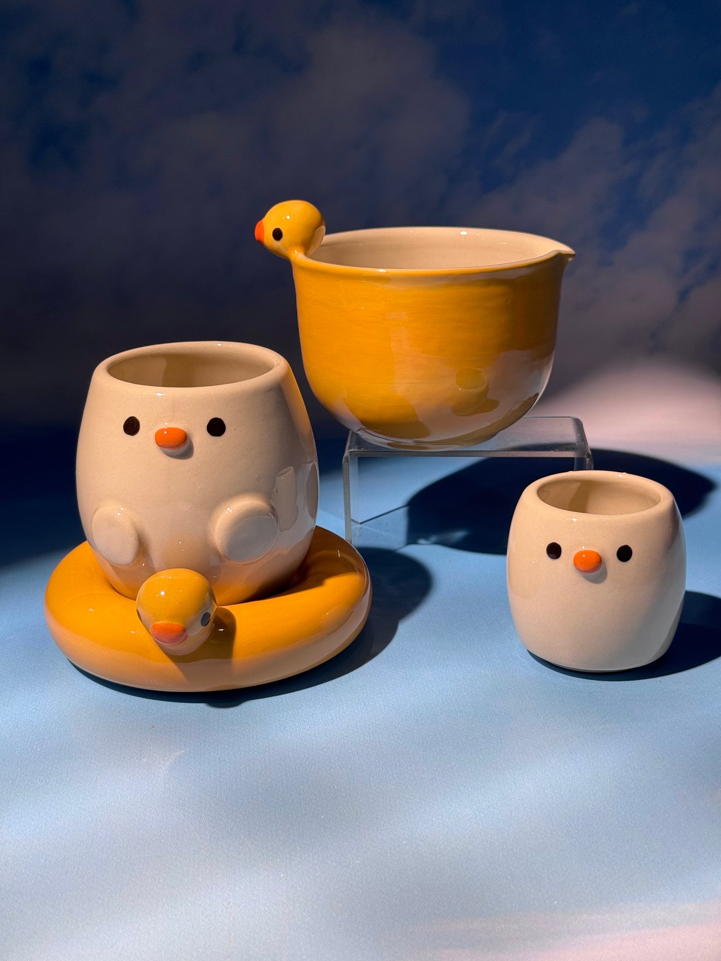 DUCKY BOWL + MUG SET 2 (FREE: ducky mini shot glass)