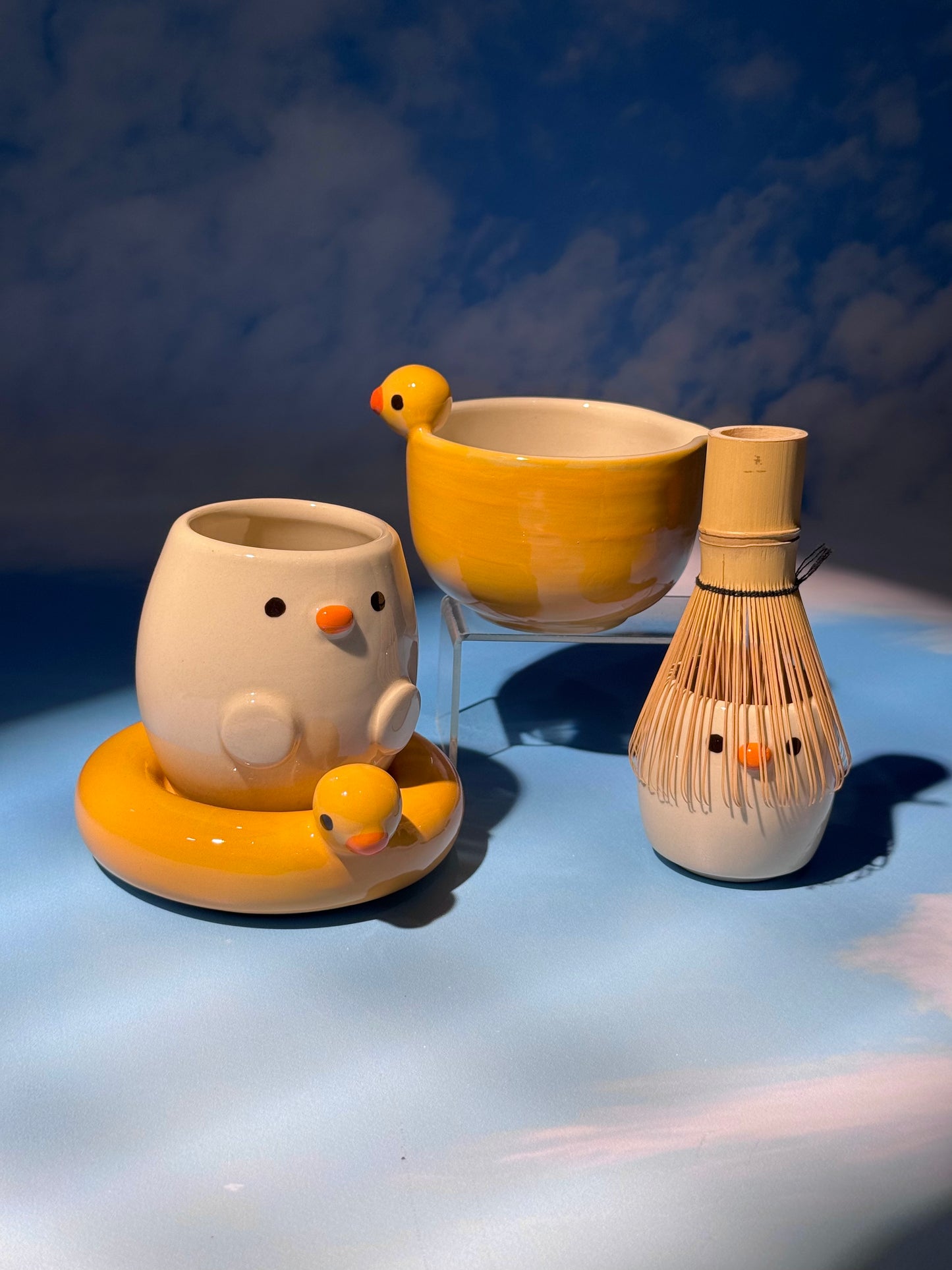 DUCKY BOWL + MUG SET 3 (FREE: ducky mini shot glass)