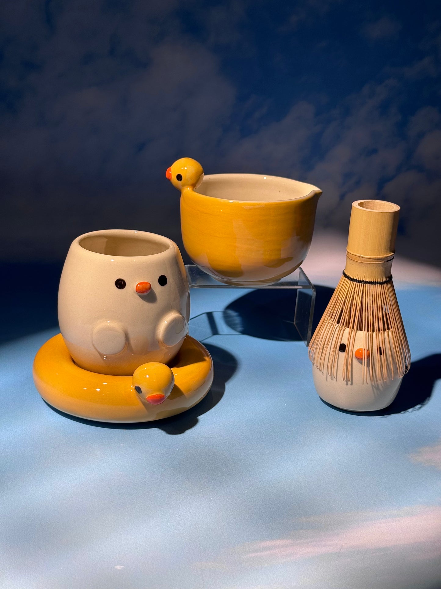 DUCKY BOWL + MUG SET 4 (FREE: ducky mini shot glass)