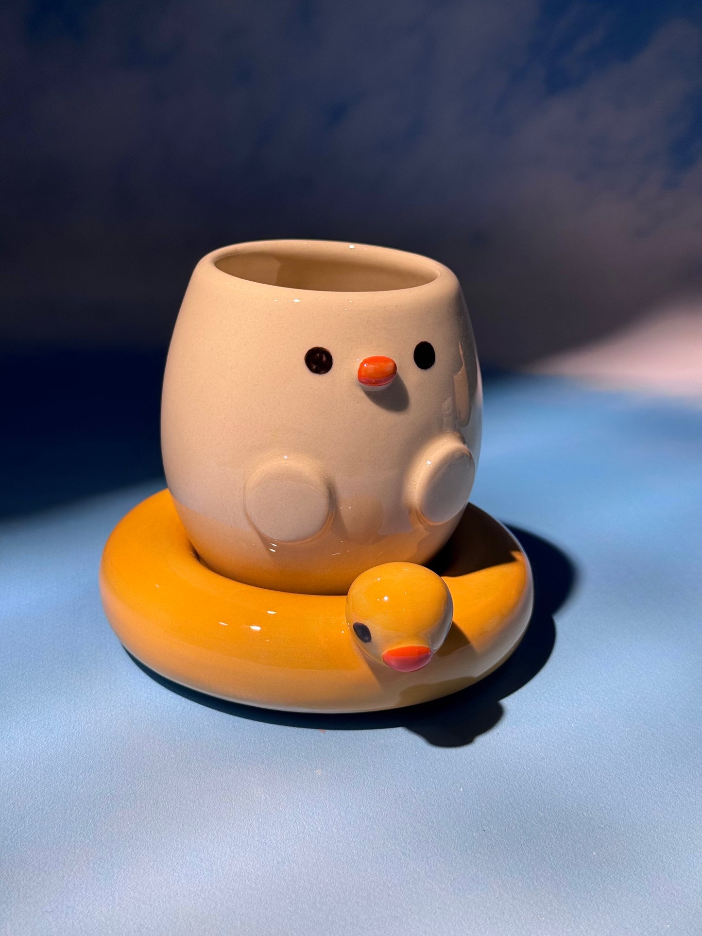 DUCKY BOWL + MUG SET 4 (FREE: ducky mini shot glass)